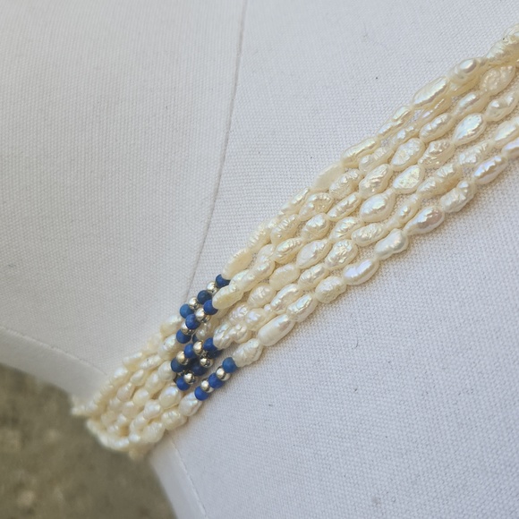 vintate pearl multi strand necklace - Picture 9 of 10